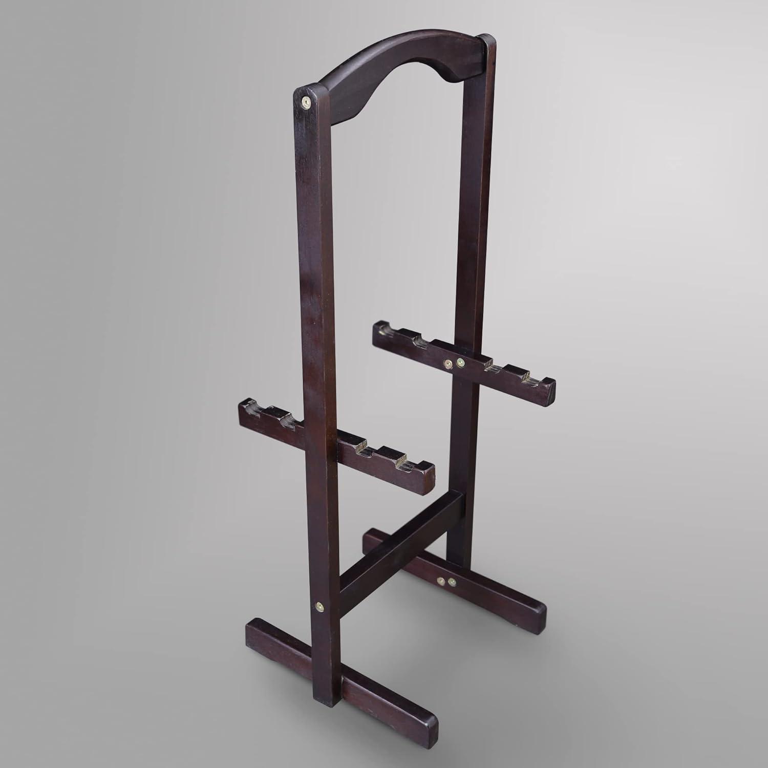 5-Piece TV Tray Table Set with Holder in Espresso (4 Trays, 1 Stand)