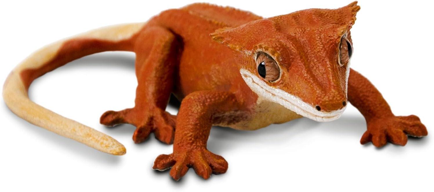 Safari Ltd. Crested Gecko Figurine - Realistic 5.5" Reptile Figure - Educational Toy for Boys, Girls & Kids Ages 3+