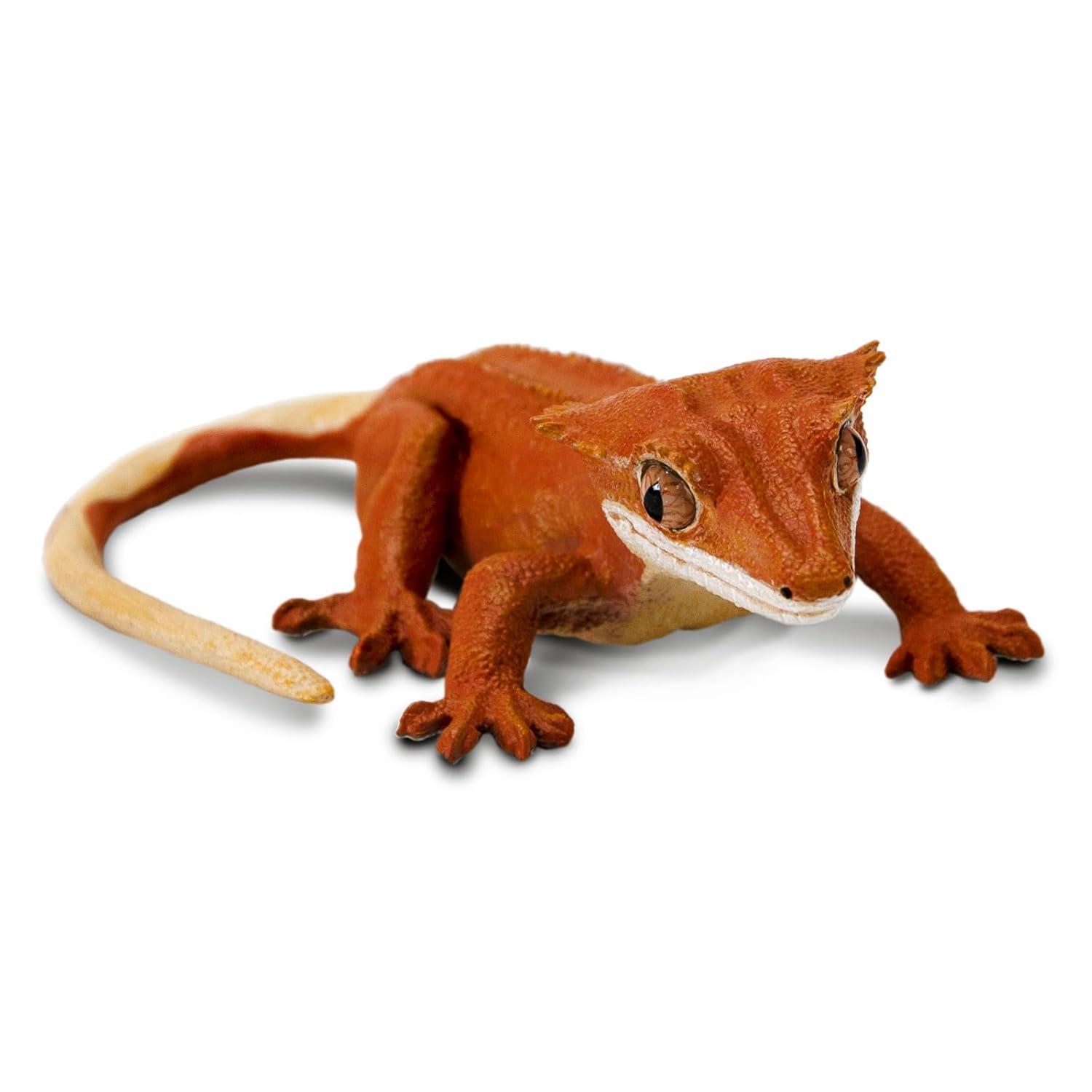 Safari Ltd. Crested Gecko Figurine - Realistic 5.5" Reptile Figure - Educational Toy for Boys, Girls & Kids Ages 3+