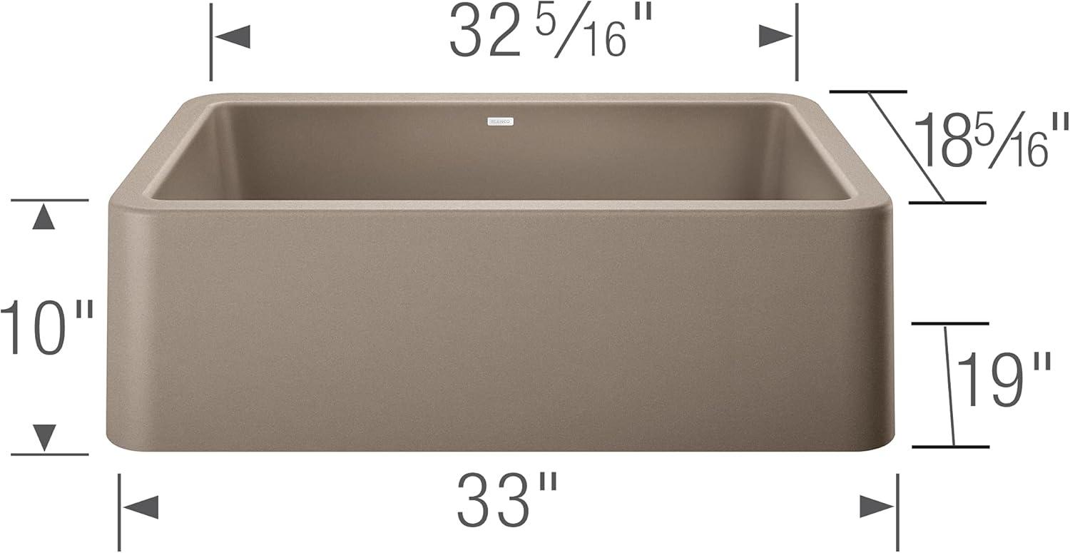 Ikon SILGRANIT 33" L x 19" W Farmhouse Sink