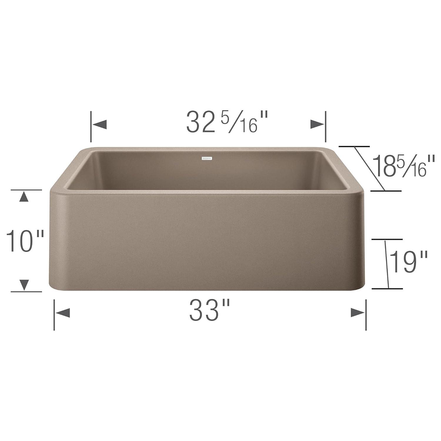 Ikon SILGRANIT 33" L x 19" W Farmhouse Sink