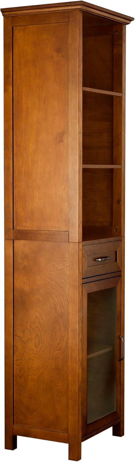 Teamson Home Avery Freestanding Linen Cabinet with Mixed Storage