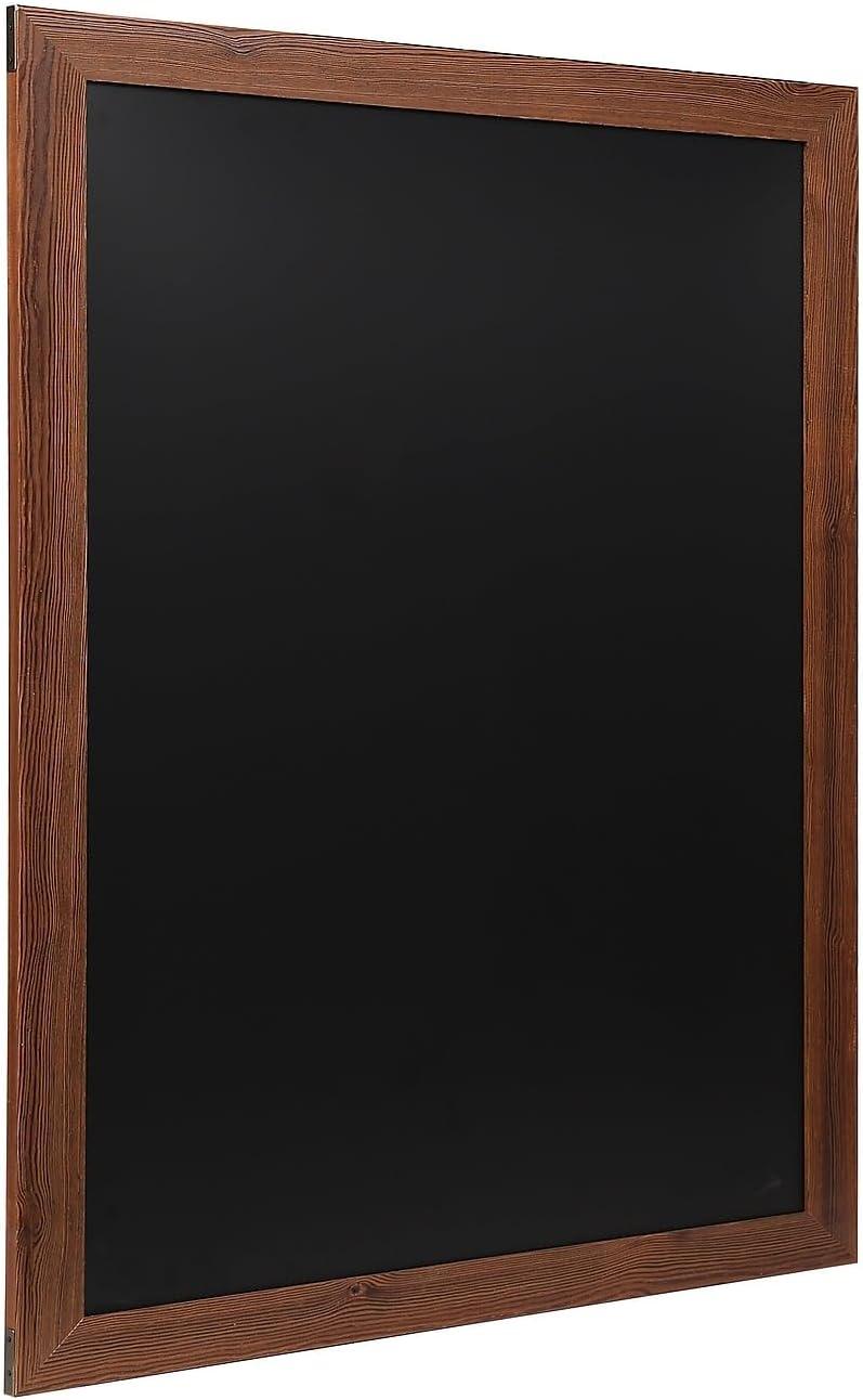 Torched Brown 32" x 46" Magnetic Wall Chalkboard with Pine Frame