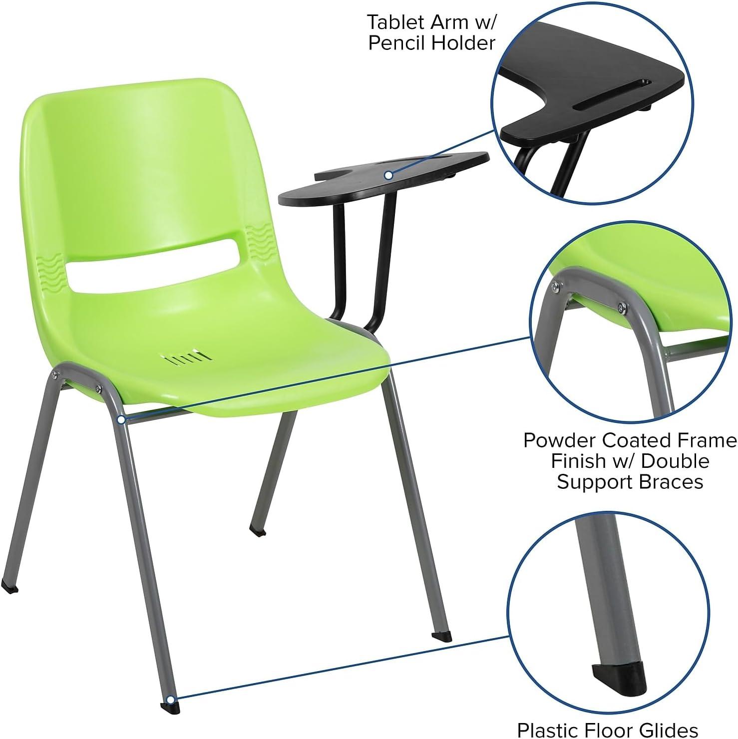 Flash Furniture Keaton 880 lb. Capacity Ergonomic Shell Stack Chair with Metal Frame