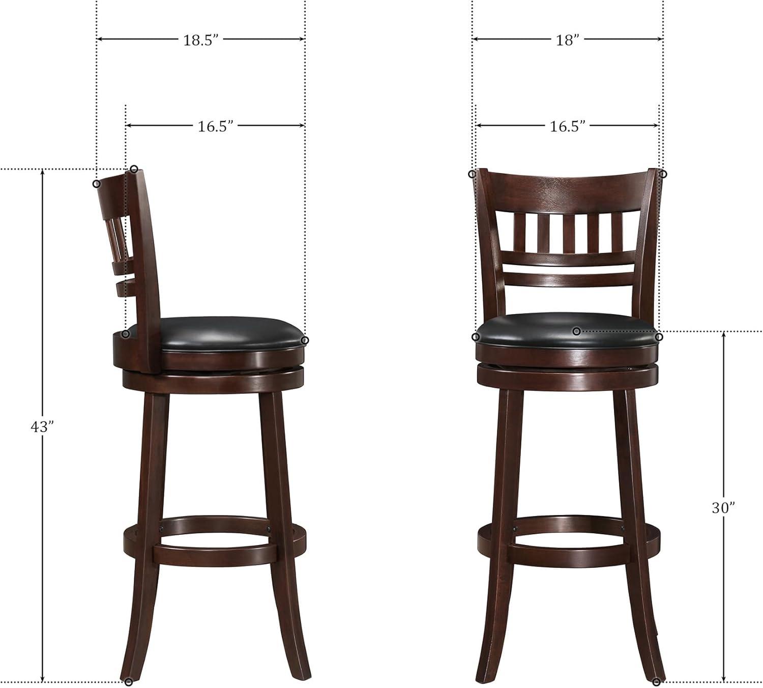 Shapel Faux Leather Swivel Bar Stool in Dark Cherry - Lexicon