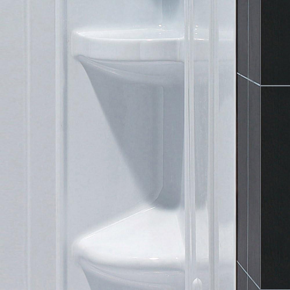 Qwall 60" W x 32" D x 75.63" H Framed Rectangle Shower Stall with Base Included