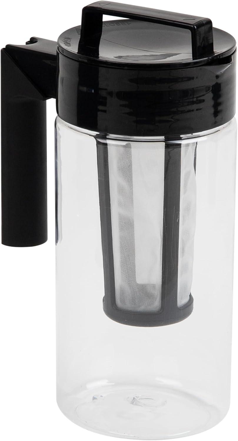 Cold Brew Coffee Maker, Heat-Resistant Handle, 1.3 Liter, Plastic, Clear