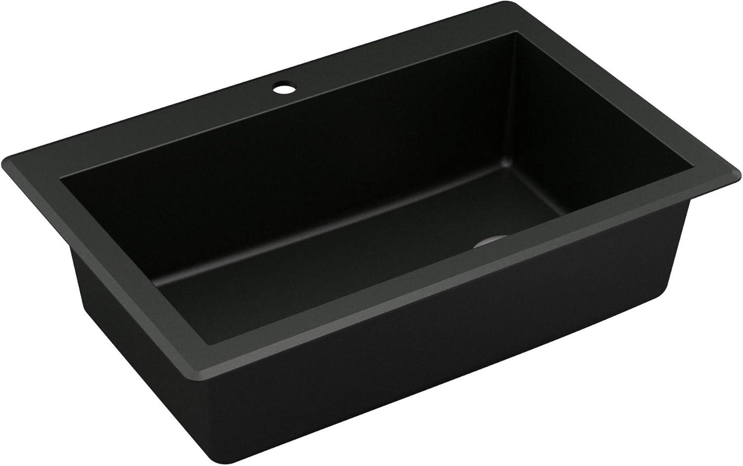 Karran Drop-in Quartz Composite 33'' X 22'' 1-Hole Single Bowl Kitchen Sink