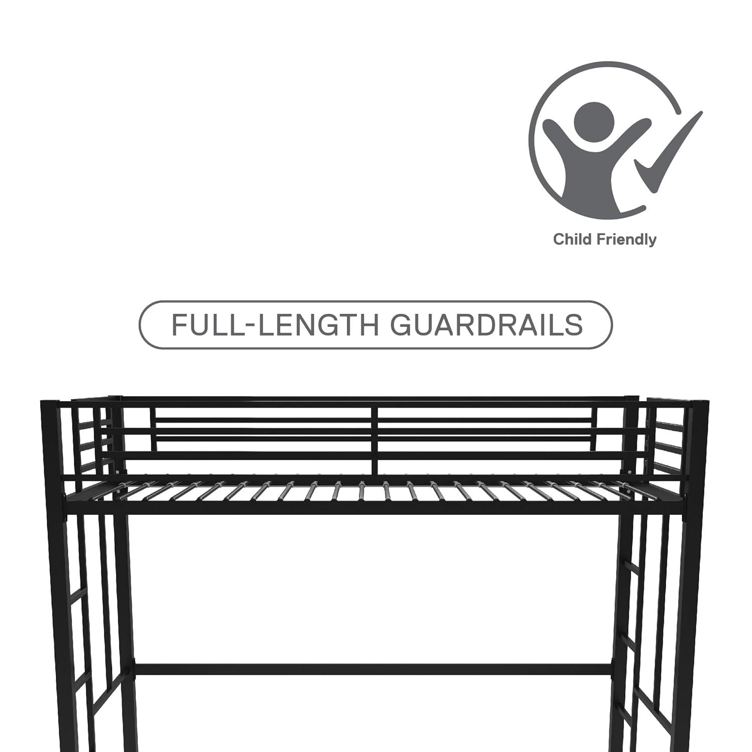 Your Zone Brittain Twin Metal Loft Bed, Pink