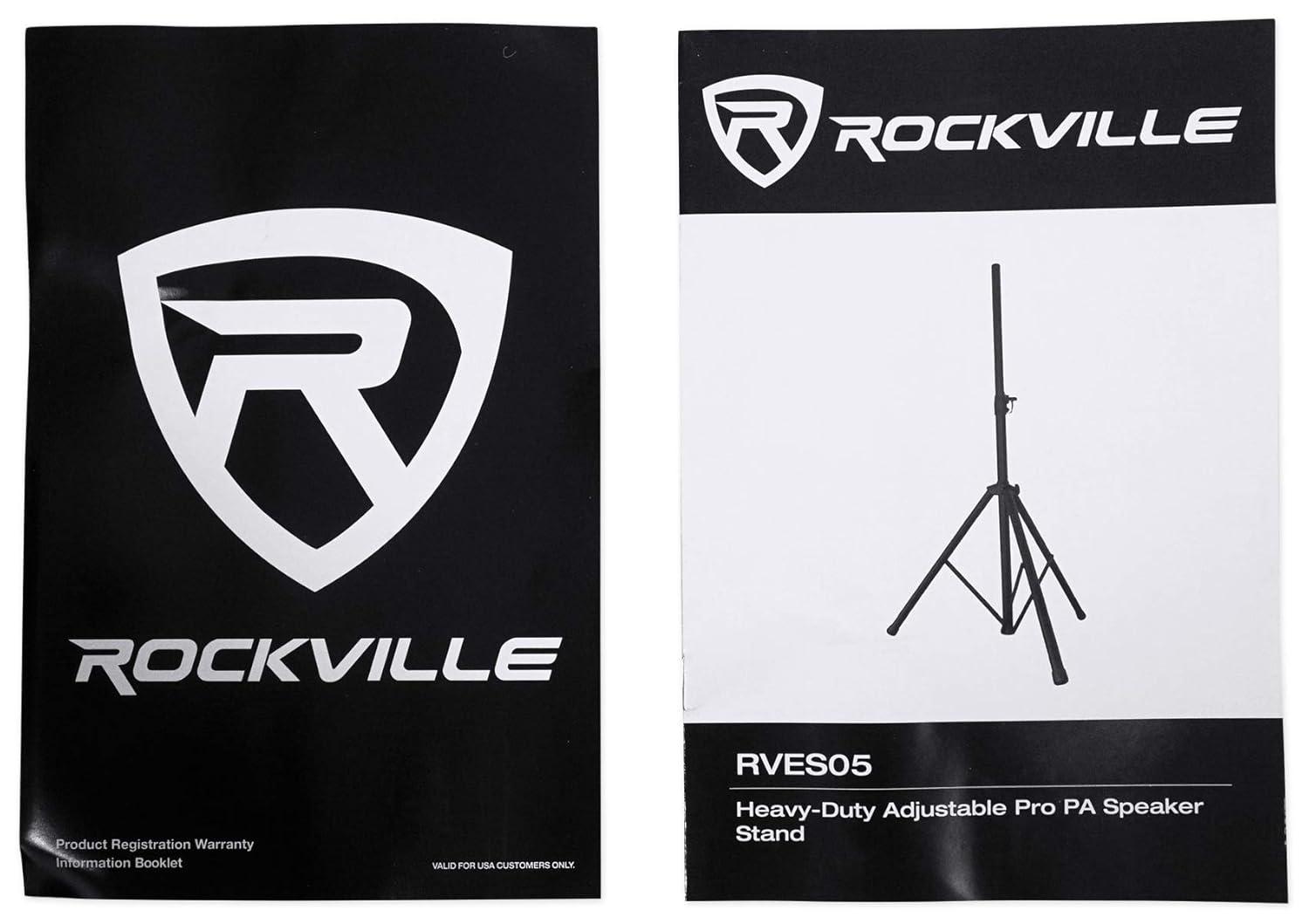 Rockville RVES05 Black Heavy Duty Tripod Pole-Mount DJ PA Speaker Stand
