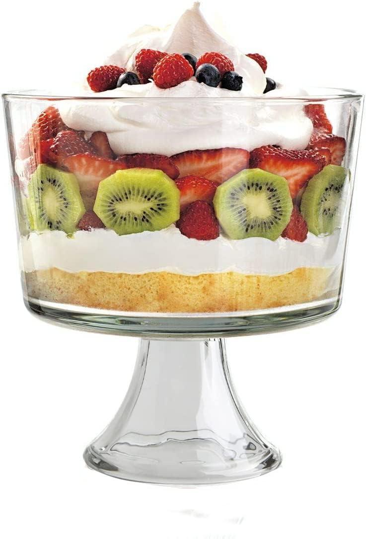 Anchor Hocking Presence Large Glass Footed Trifle Dessert Bowl with Clear Stand