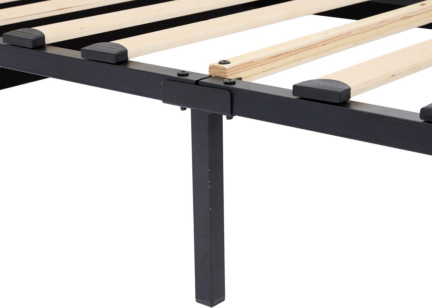 DreamBuck Full Size Upholstered Bed Frame with LED Lights, Upholstered Princess Bed with Crown Headboard and Wooden Slats Support, Modern Platform Bed for Kids, Teens, Girls, No Box Spring Needed