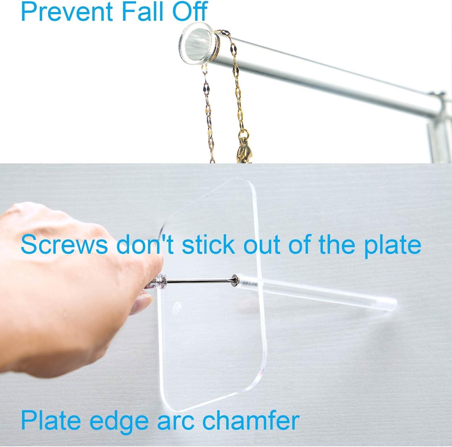 Premium Jewelry Stand , Solid Clear 2-Tier Acrylic Jewelry Organizer Stand & Bracelet holder Stand for Necklace Display, Ring & Watch Display