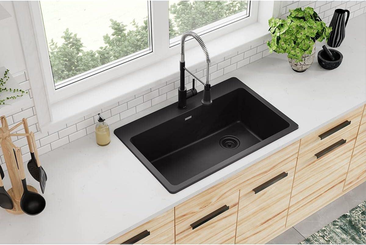 Quartz Classic 33" x 22" x 9-1/2" Drop-In Kitchen Sink