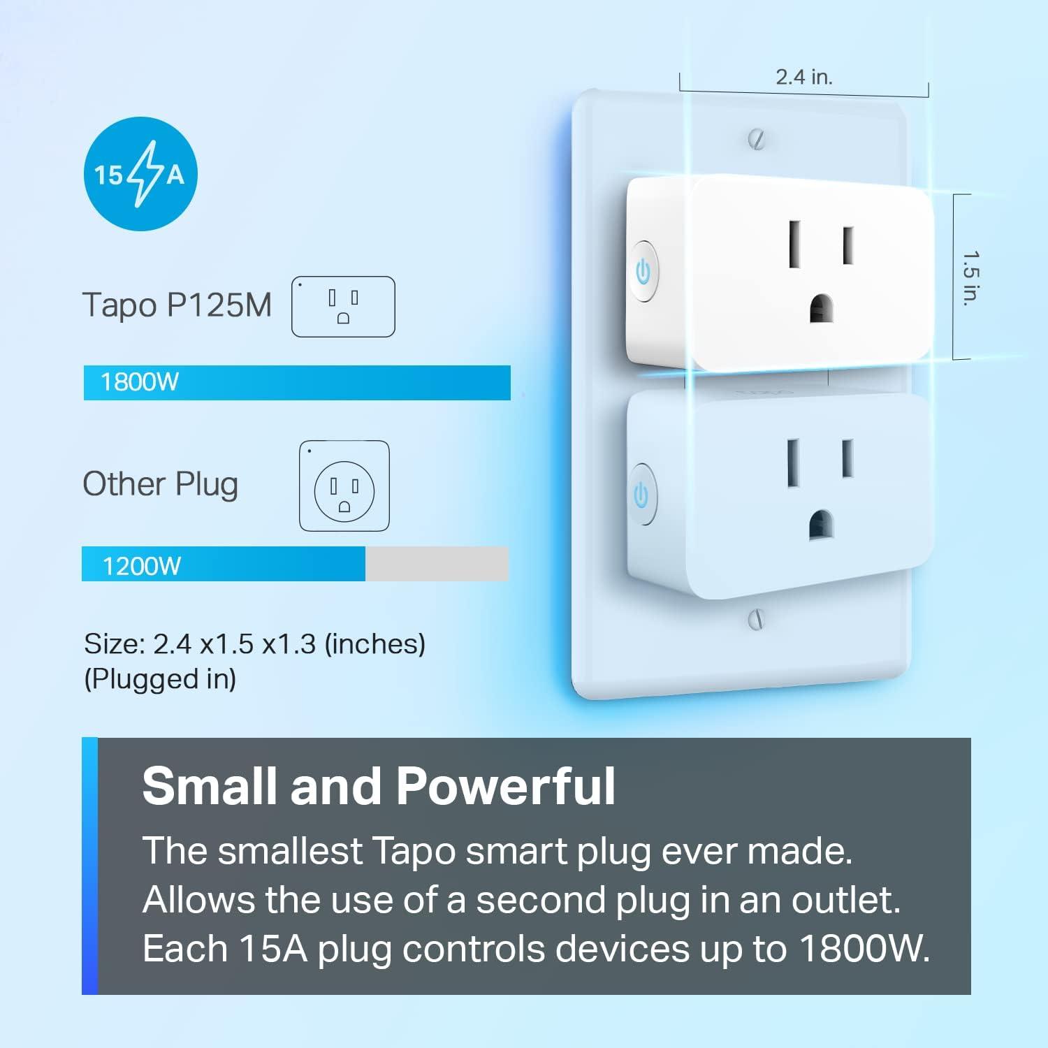 TP-LINK Tapo P125M Mini Smart Wi-Fi Plug | Pack of 3