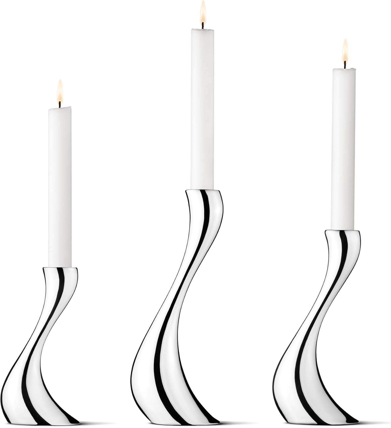Cobra 3 Piece Stainless Steel Table Top Candlestick Set