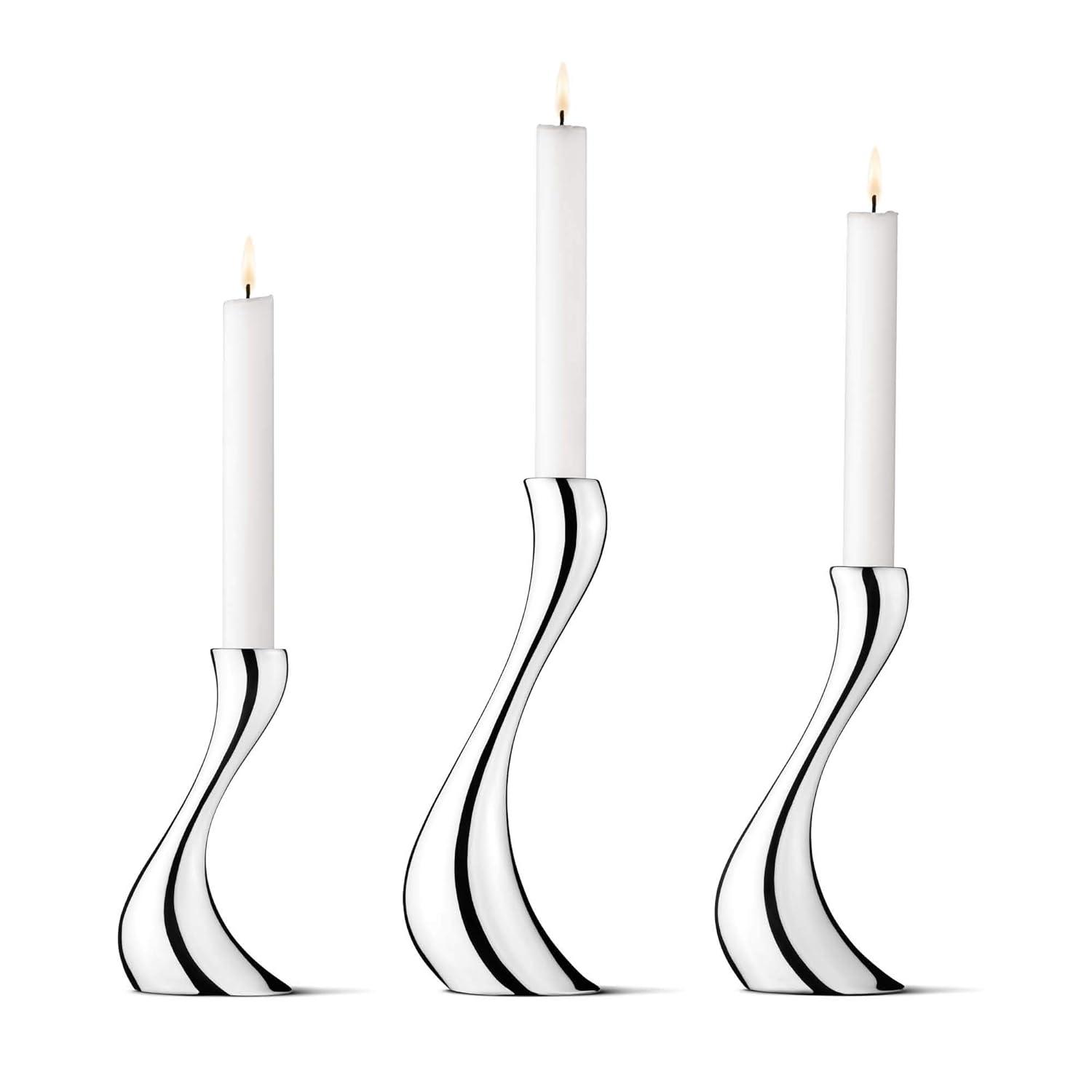 Cobra 3 Piece Stainless Steel Table Top Candlestick Set (Set of 3)