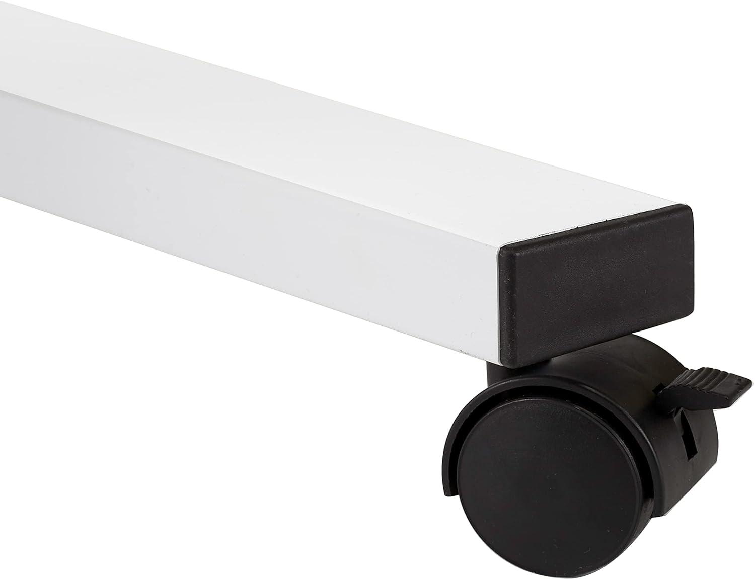Seville Classics 23.75" Height Adjustable Mobile Laptop Desk, White