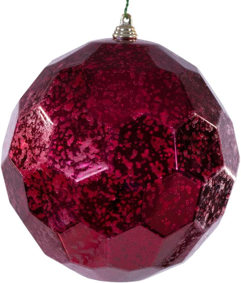 Vickerman 6" Burgundy Honeycomb Mercury Ornament. It Includes 2 Pieces per Bag.