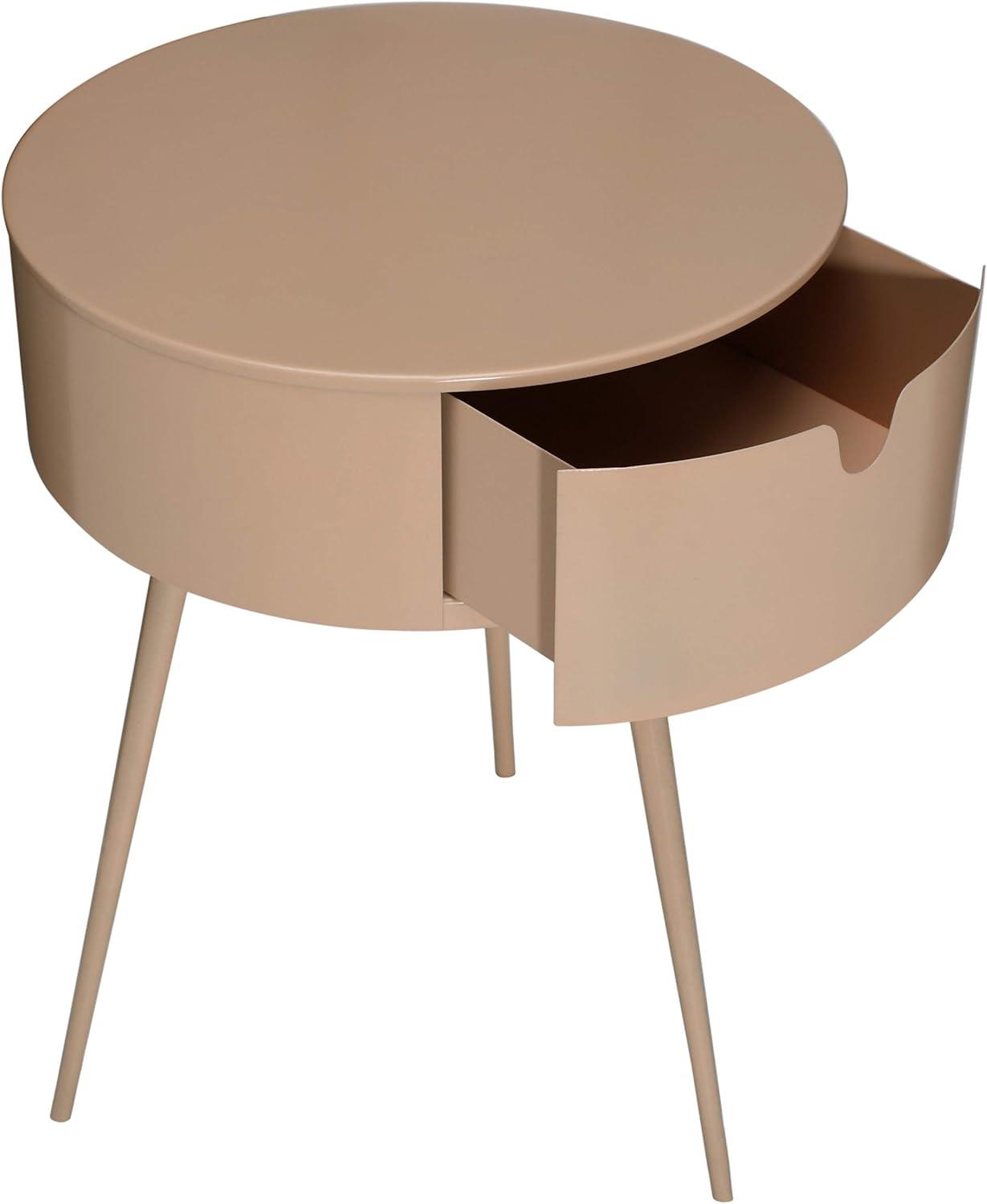 Meridian Furniture Bali Pink Metal Nightstand