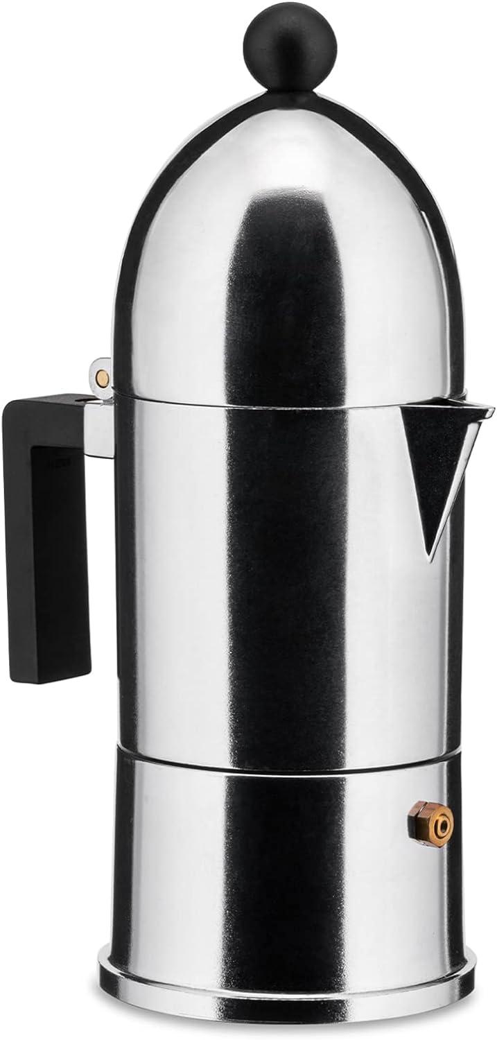 Alessi La Cupola Silver Aluminum 3-Cup Espresso Maker