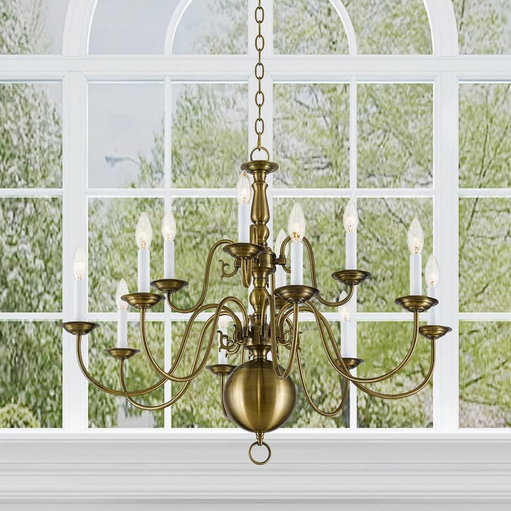 Livex Lighting Williamsburgh 12 - Light Chandelier in  Bronze