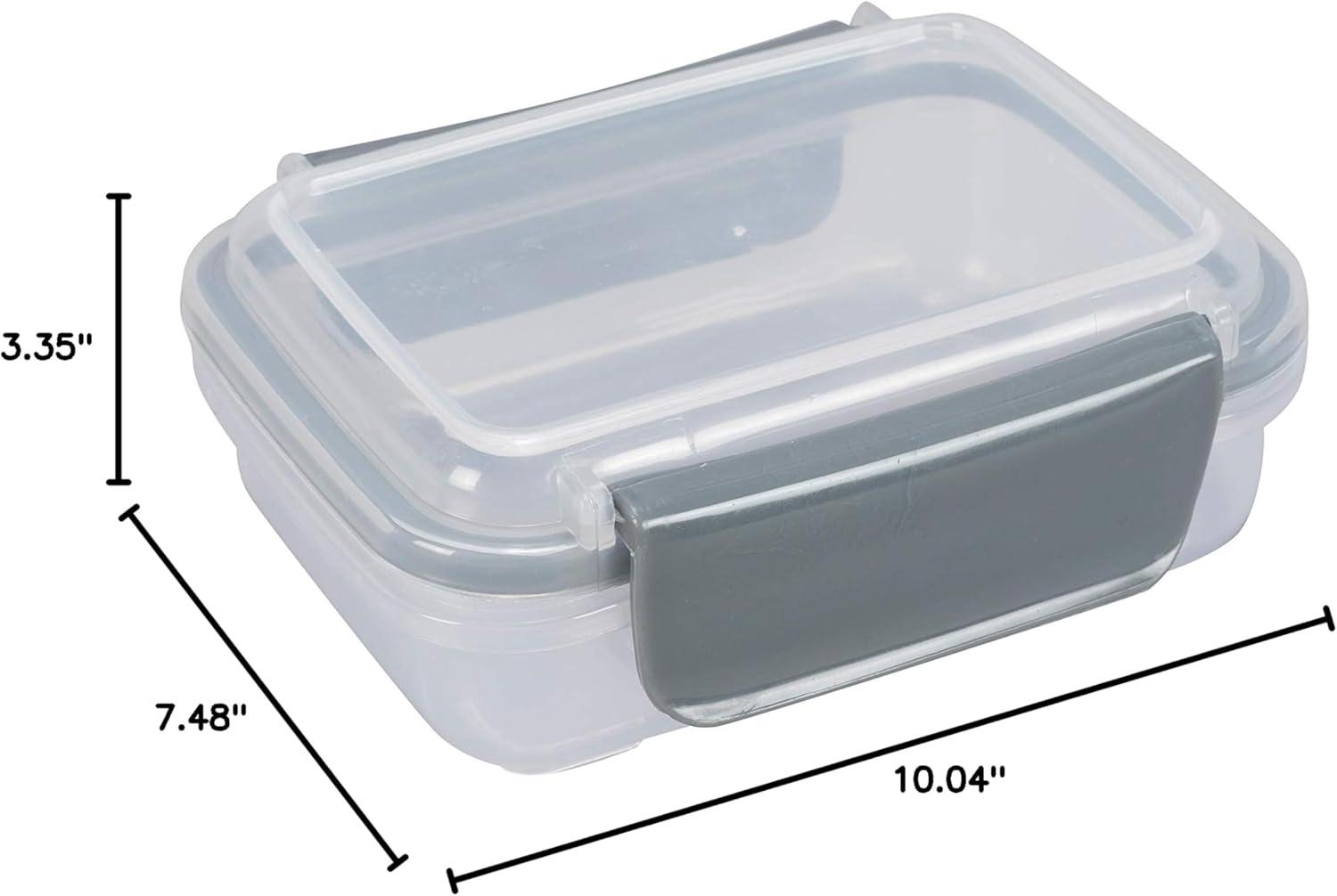 Kitchen Details 12 Piece 2.25 L Plastic Airtight Food Storage Container Set, Grey