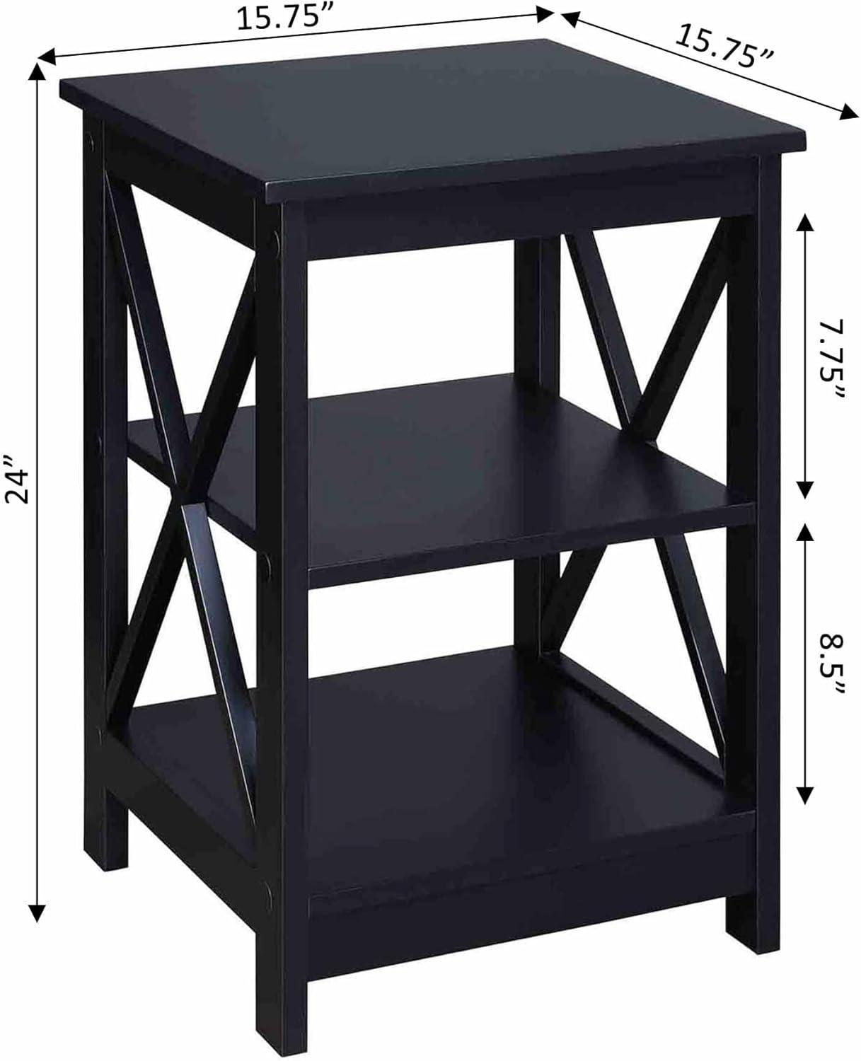 Oxford End Table With Black Finish