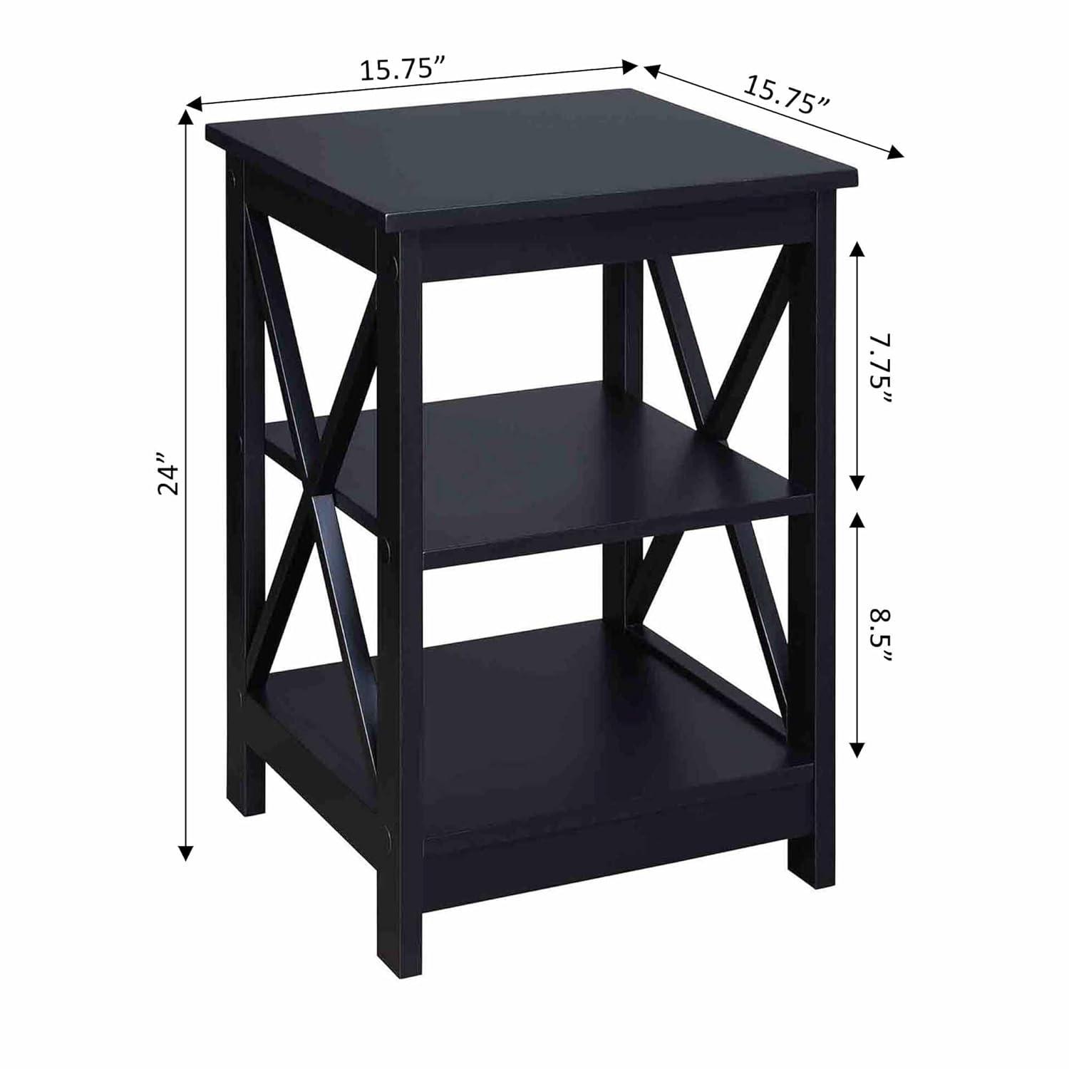 Oxford End Table With Black Finish