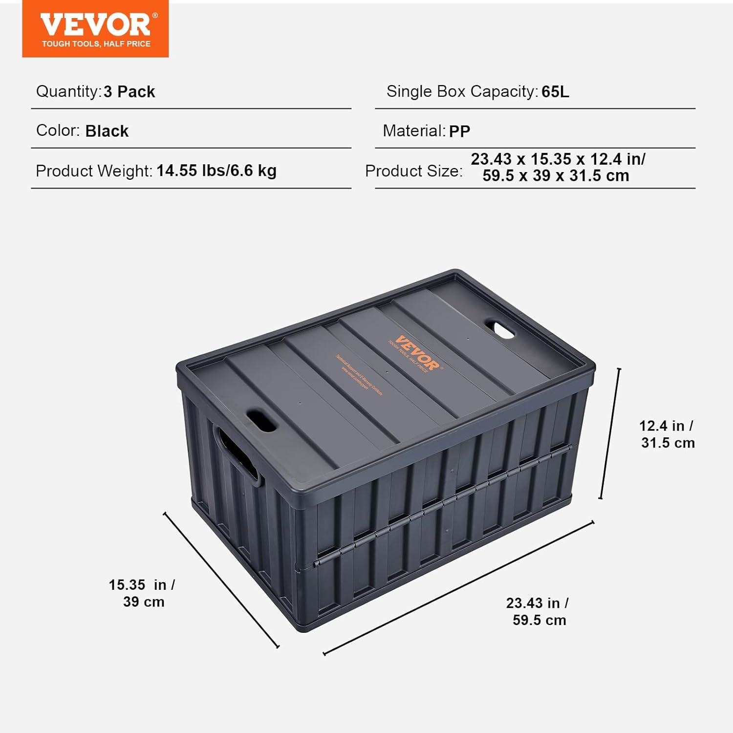 VEVOR Plastic Bin (Set of 3)