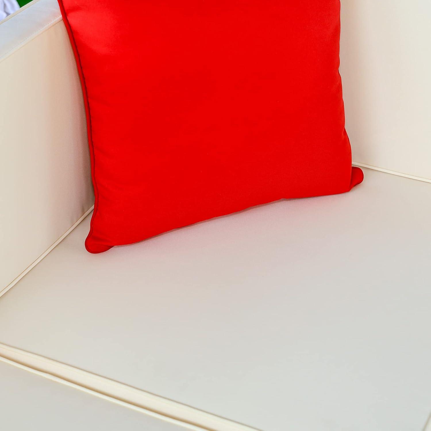 Outsunny 7 Piece Outdoor Patio Furniture Set, PE Rattan Wicker Sectional Sofa Set with Couch Cushions, Pillows, Coffee Table, Cream White