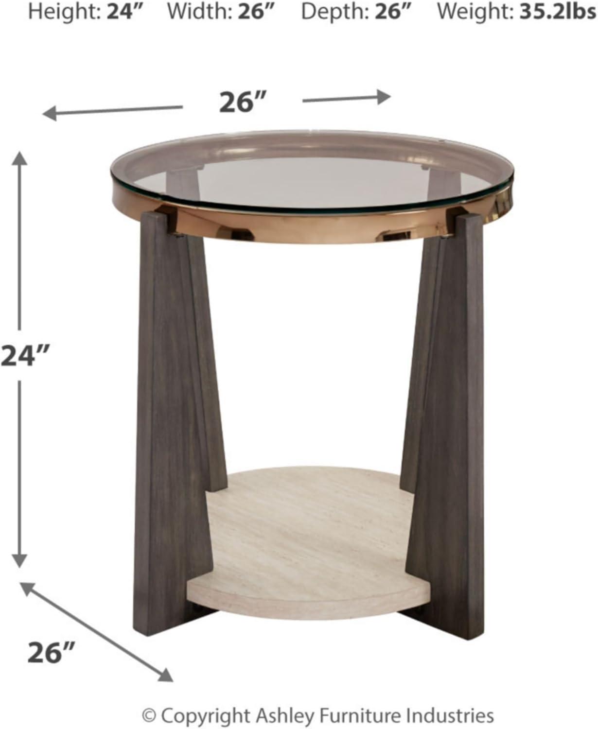 Signature Design by Ashley Frazwa End Table, Grayish Brown