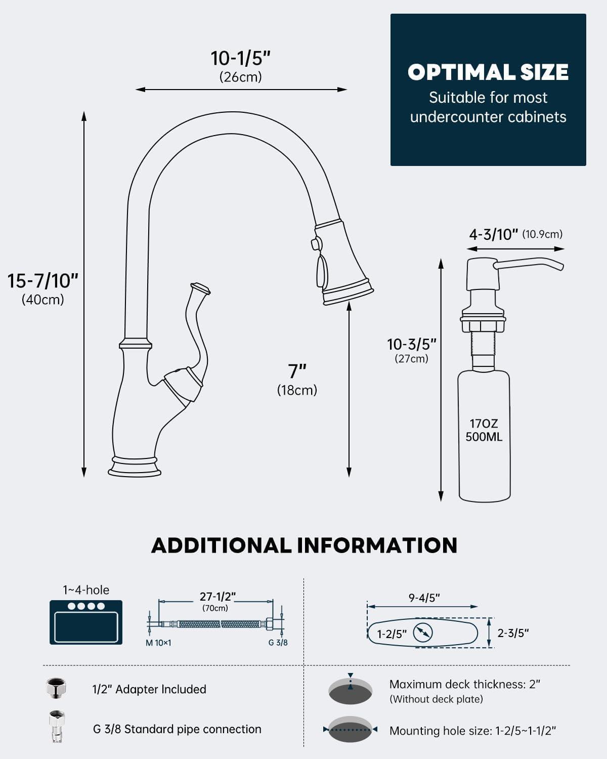 Oil Rubbed Bronze High Arc Kitchen Faucet with Pull-out Spray