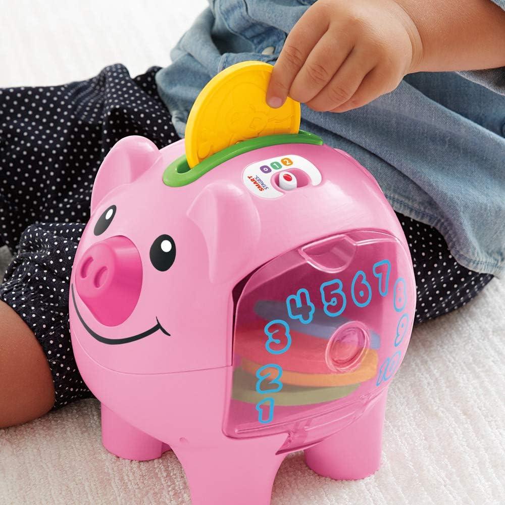 Fisher-Price Laugh & Learn Smart Stages Piggy Bank, Interactive Baby Toy