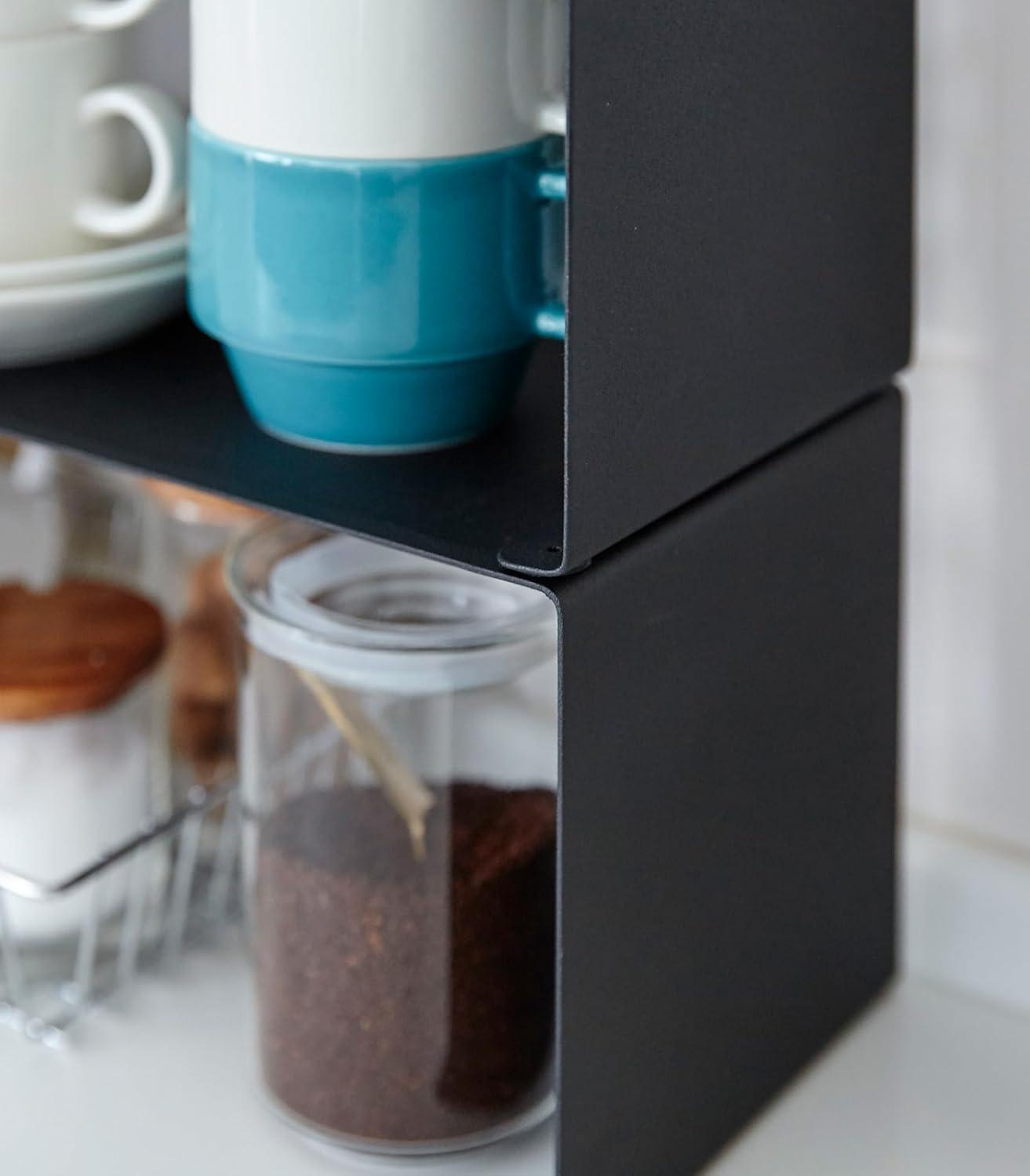 Yamazaki Tower Black Small Kitchen Rack