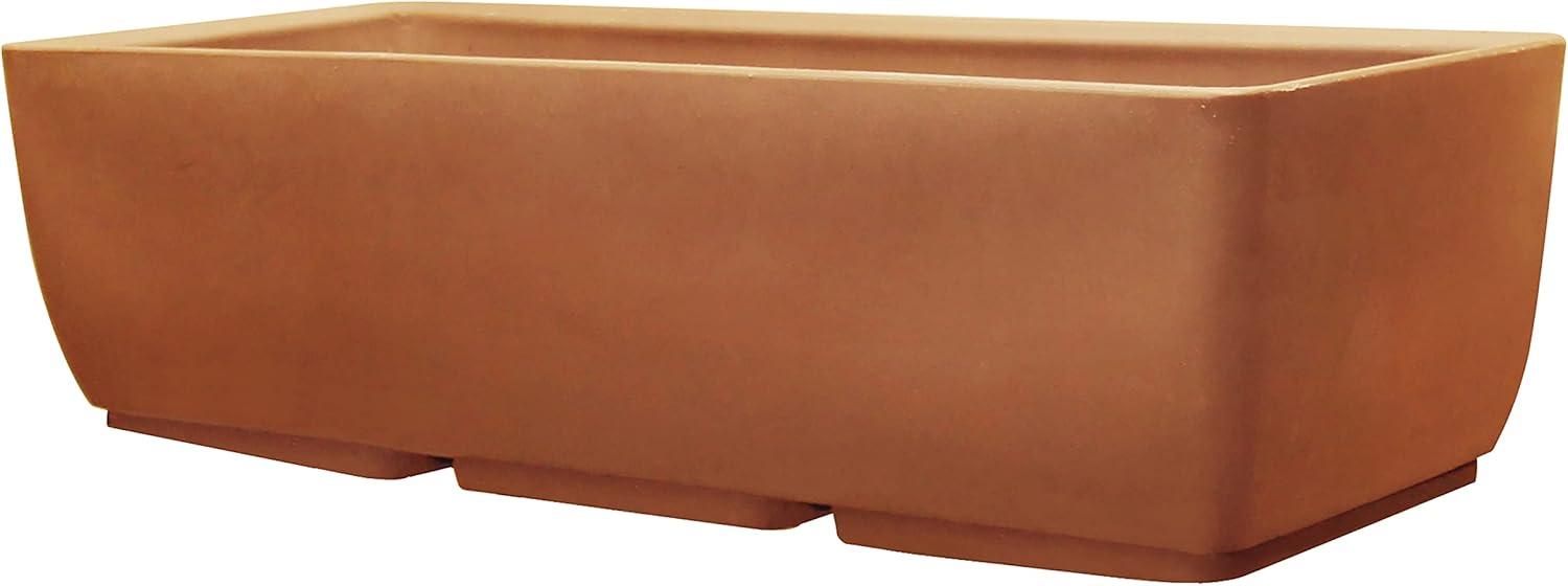RTS Home Accents 36 inch x 15 inch Polyethylene Rectangular Planter, Terra Cotta Color