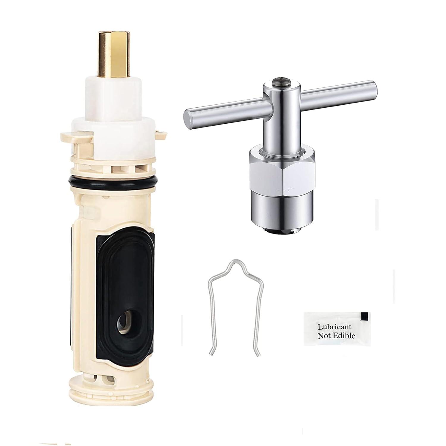1222 Replacement Cartridge with Moen 104421 Cartridge Puller Removal Tool Retainer Clip Compatible with Moen One-Hanlde Posi Temp 1222B Shower Bathtub Faucet (1222 cartridge +104421 cartridge puller)