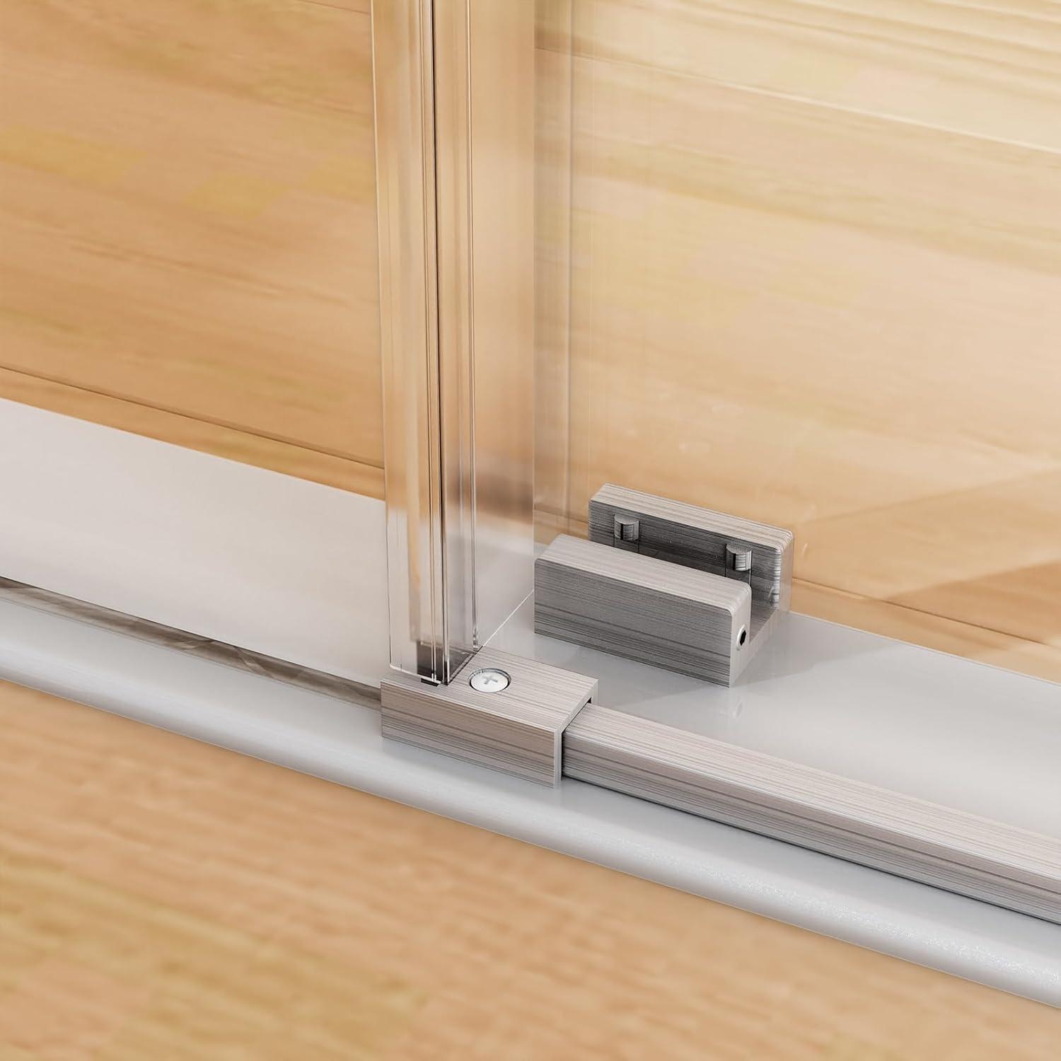 LILI 56-60"W x 76"H Dual Sliding Shower Door, Modern Style AADSH5676LL