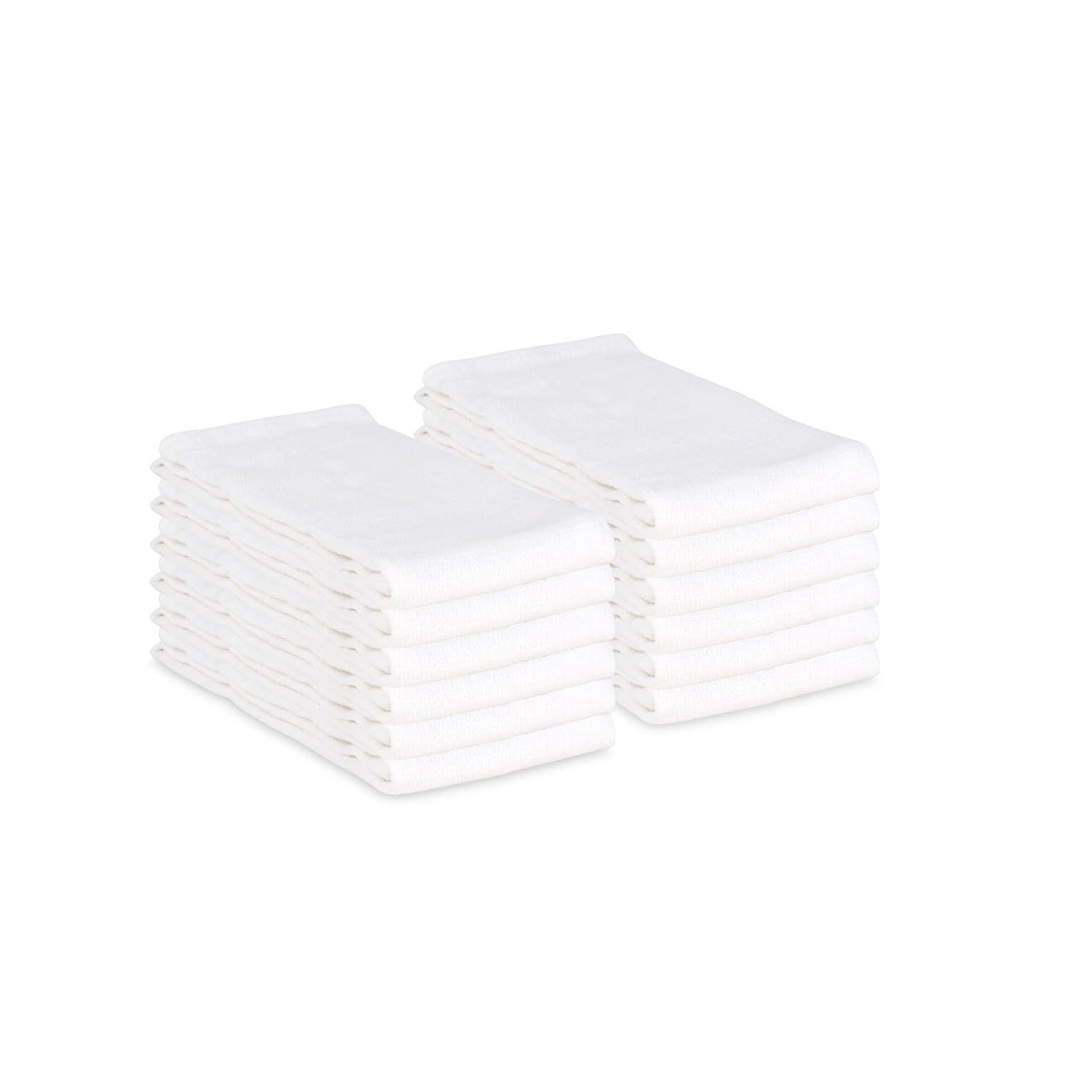 Huck Cotton Cleaning Towels 16x26 White (12/Pack)