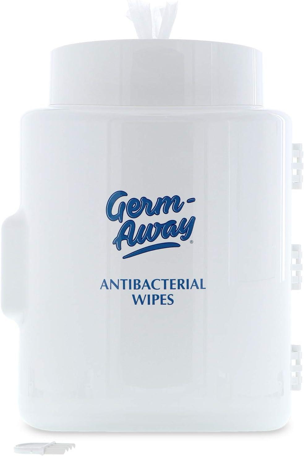 White Wall Mounted Antibacterial Wipe Dispenser with Refill