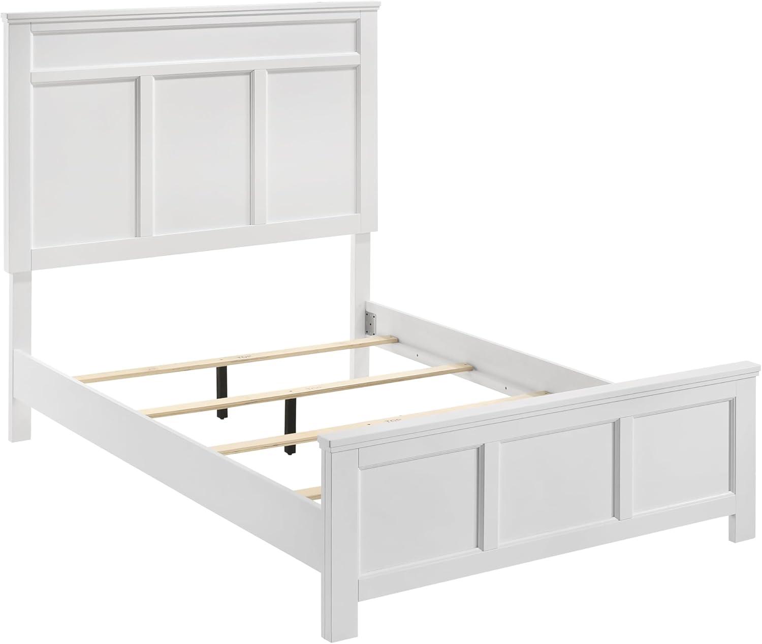 New Classic Furniture Andover Traditional Wood Twin Bed in White