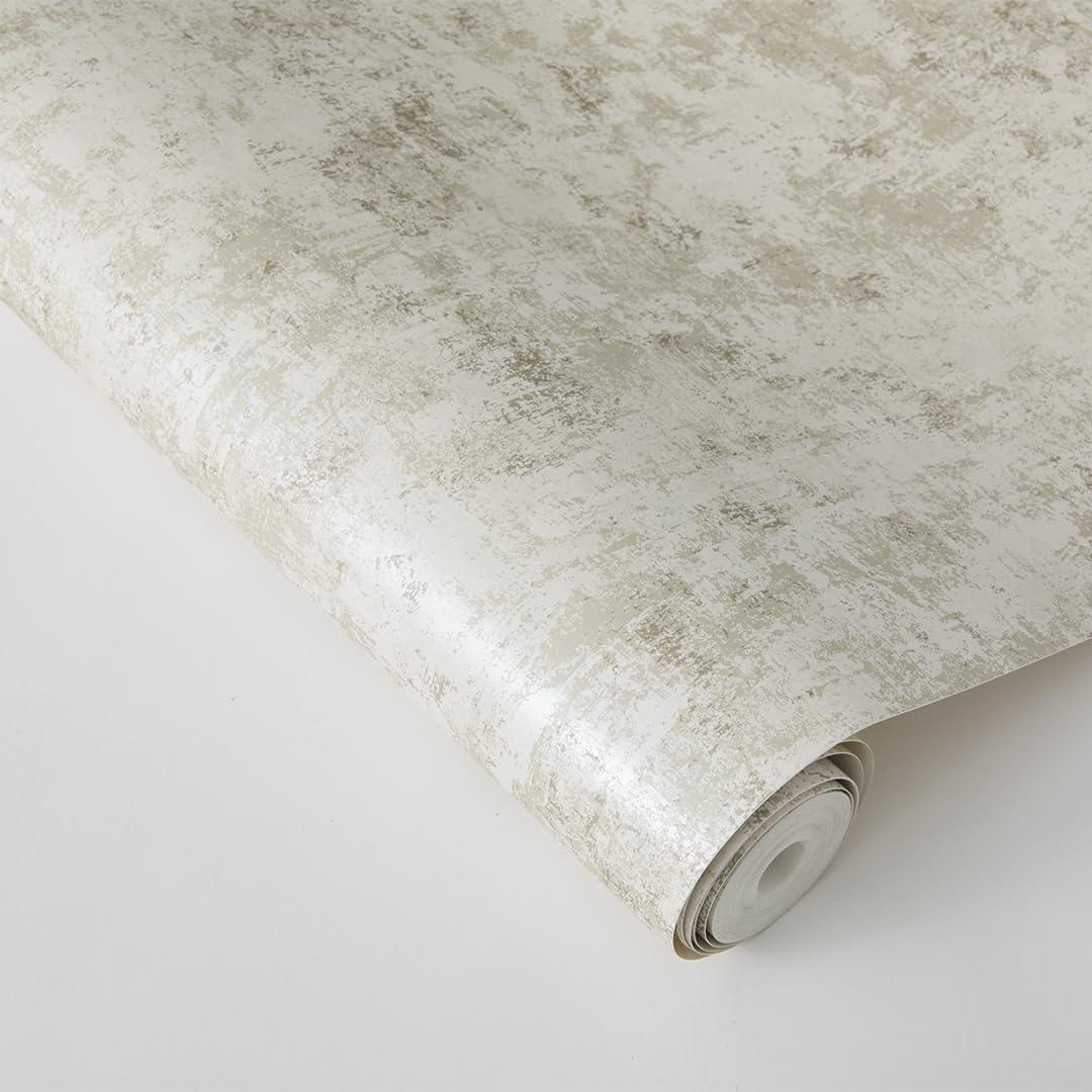 Tempaper & Co. Distressed Gold Removable Peel and Stick Wallpaper, Pearl Leaf, 28 sq ft