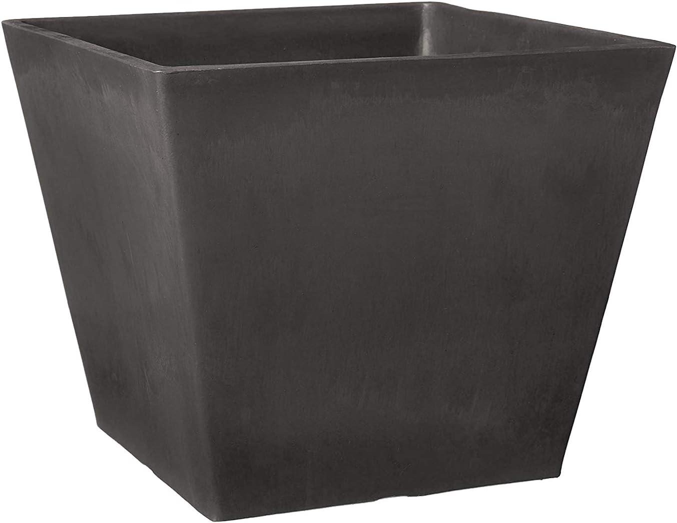 Arcadia Garden Products 12x12x10" PSW Simplicity Square Planter, Chocolate