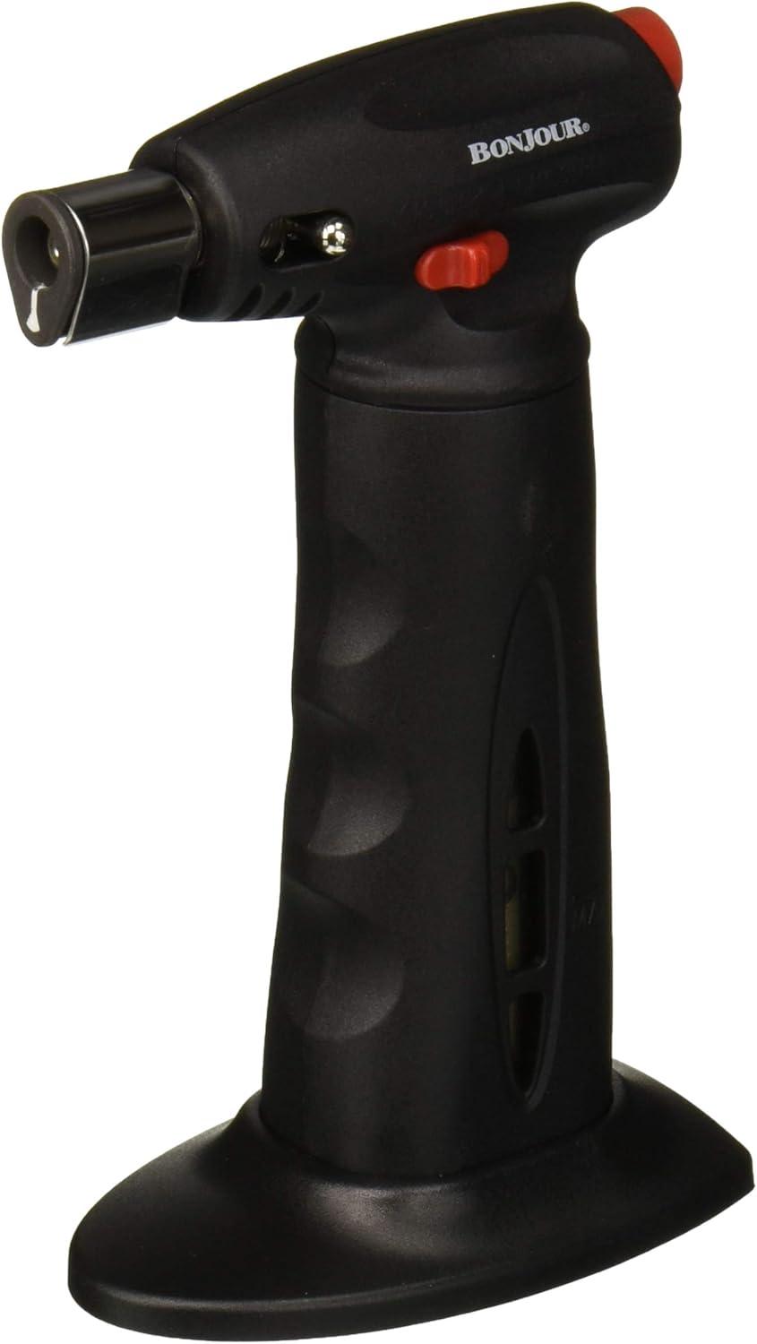 BonJour Chef's Torch with Fuel Gauge, Black