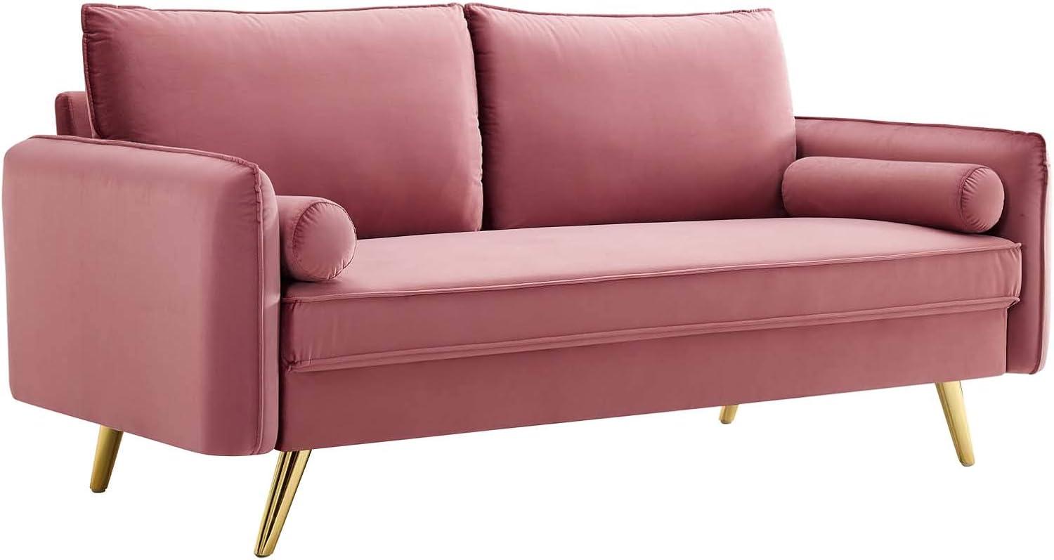 Revive Performance Velvet Sofa Dusty Rose