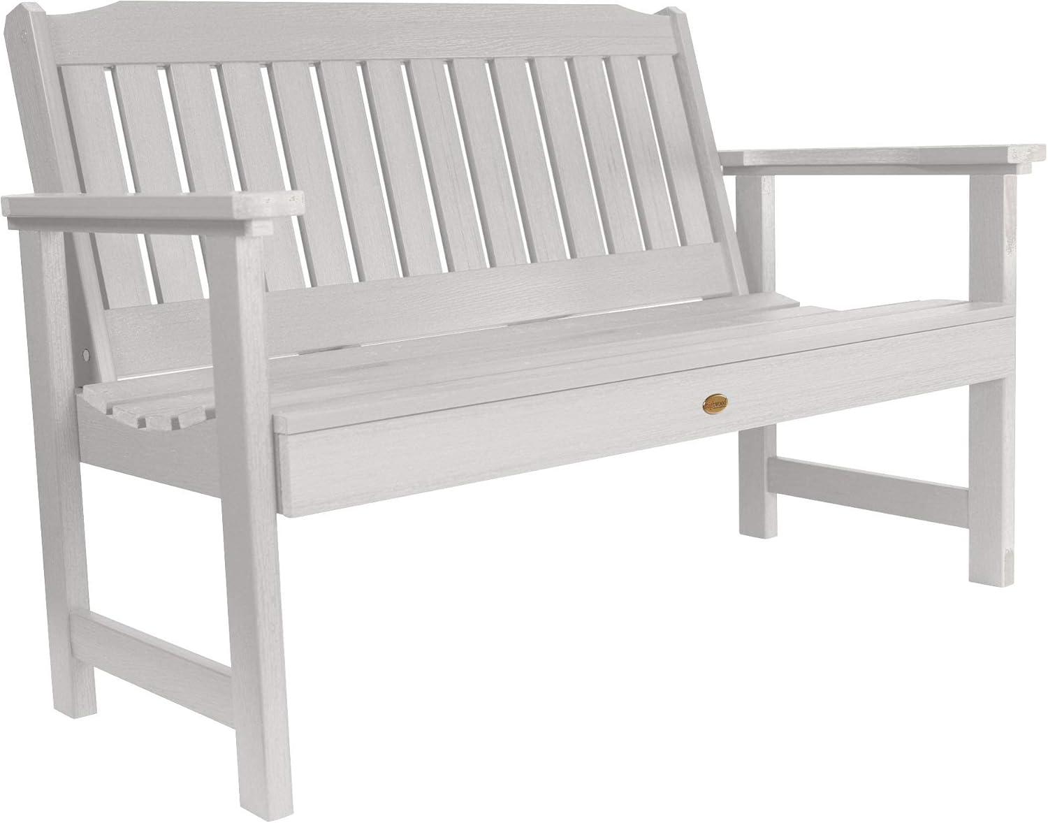4' Lehigh Garden Bench White - highwood: Durable Poly Lumber, Fade-Resistant, 500lb Capacity