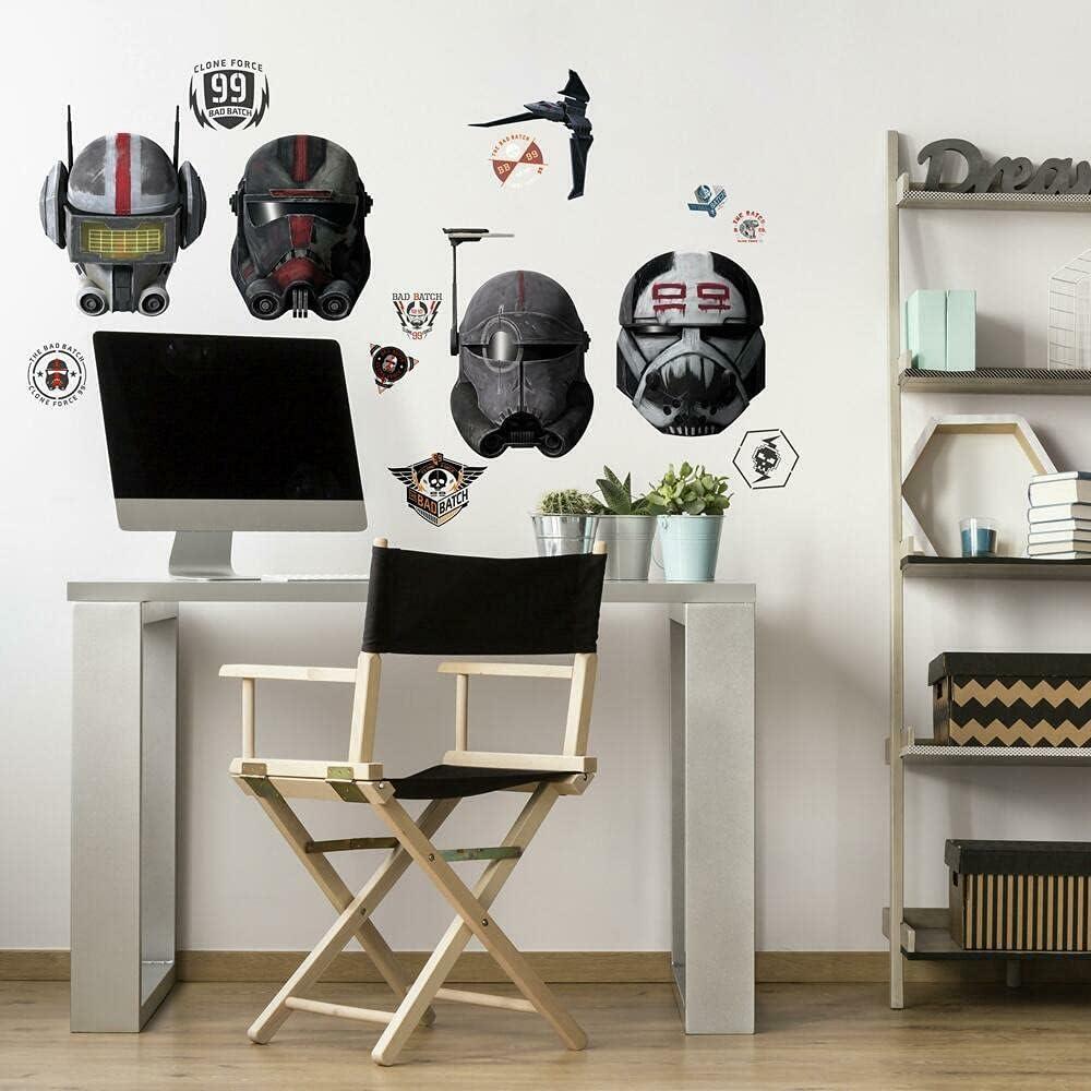 Star Wars Bad Batch Helmets Peel and Stick Wall Decals