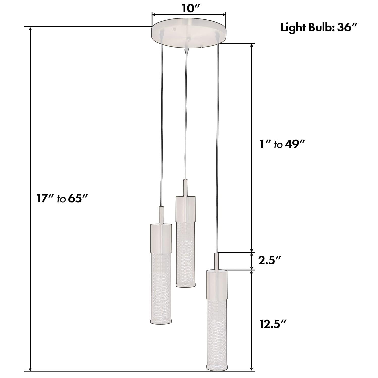 Remington 3 - Light Brass Cluster Pendant