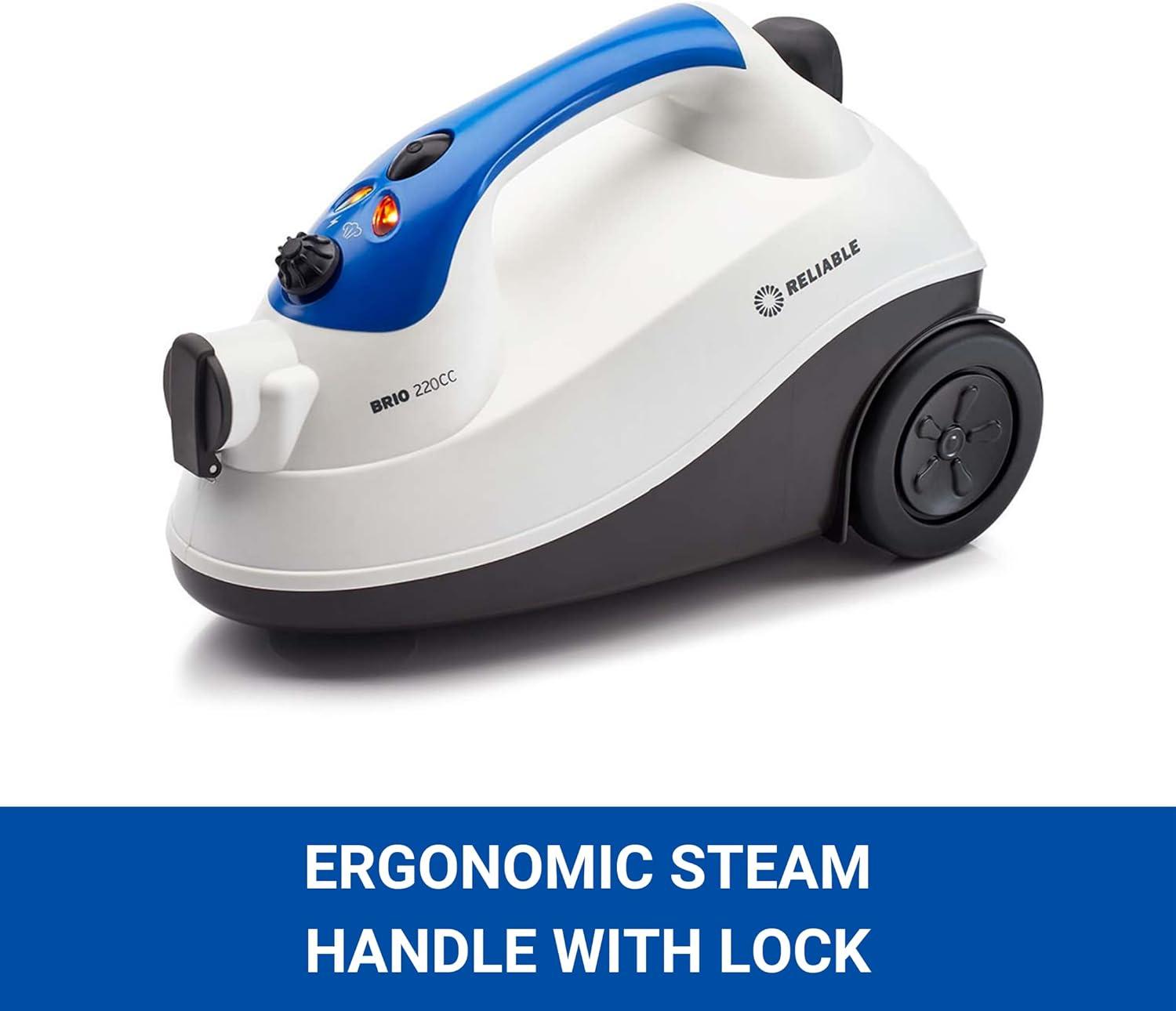 Reliable Brio Canister 220CC Steam Cleaner - Steamer for Cleaning with 65 PSI Pressure