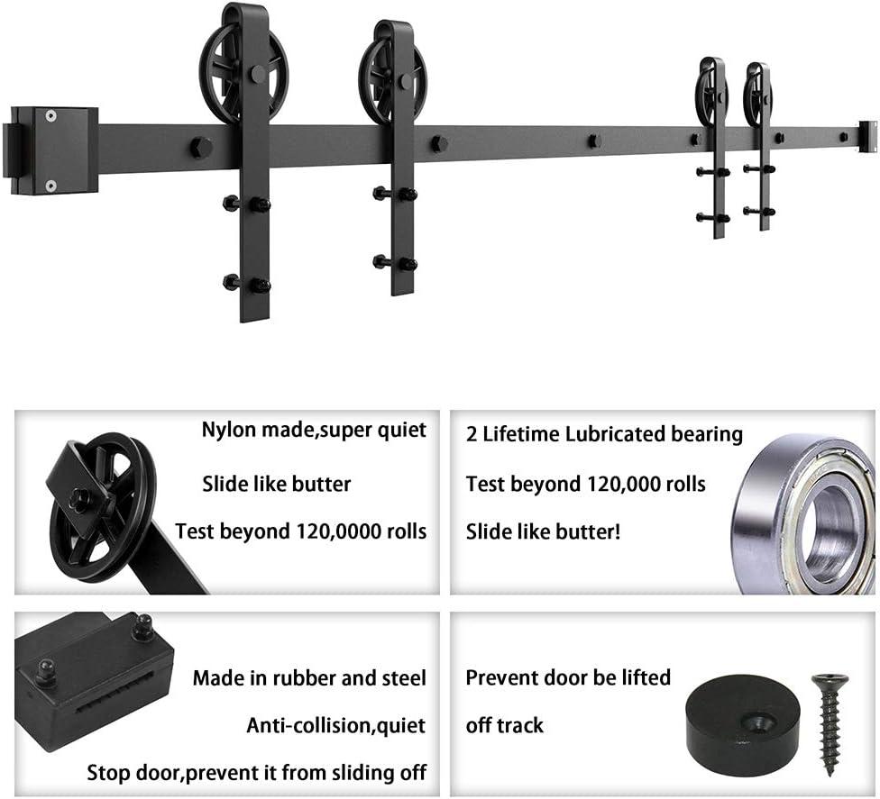 Lazio Sliding Standard Double Barn Door Hardware Kit